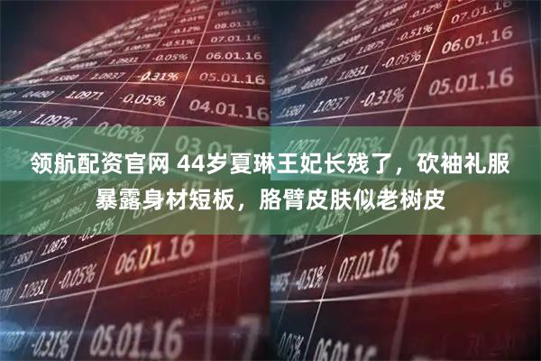 领航配资官网 44岁夏琳王妃长残了，砍袖礼服暴露身材短板，胳臂皮肤似老树皮